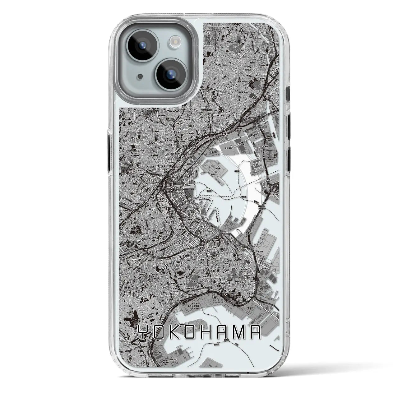 【横浜(神奈川県)】地図柄iPhoneケース(MagSafeタイプ)