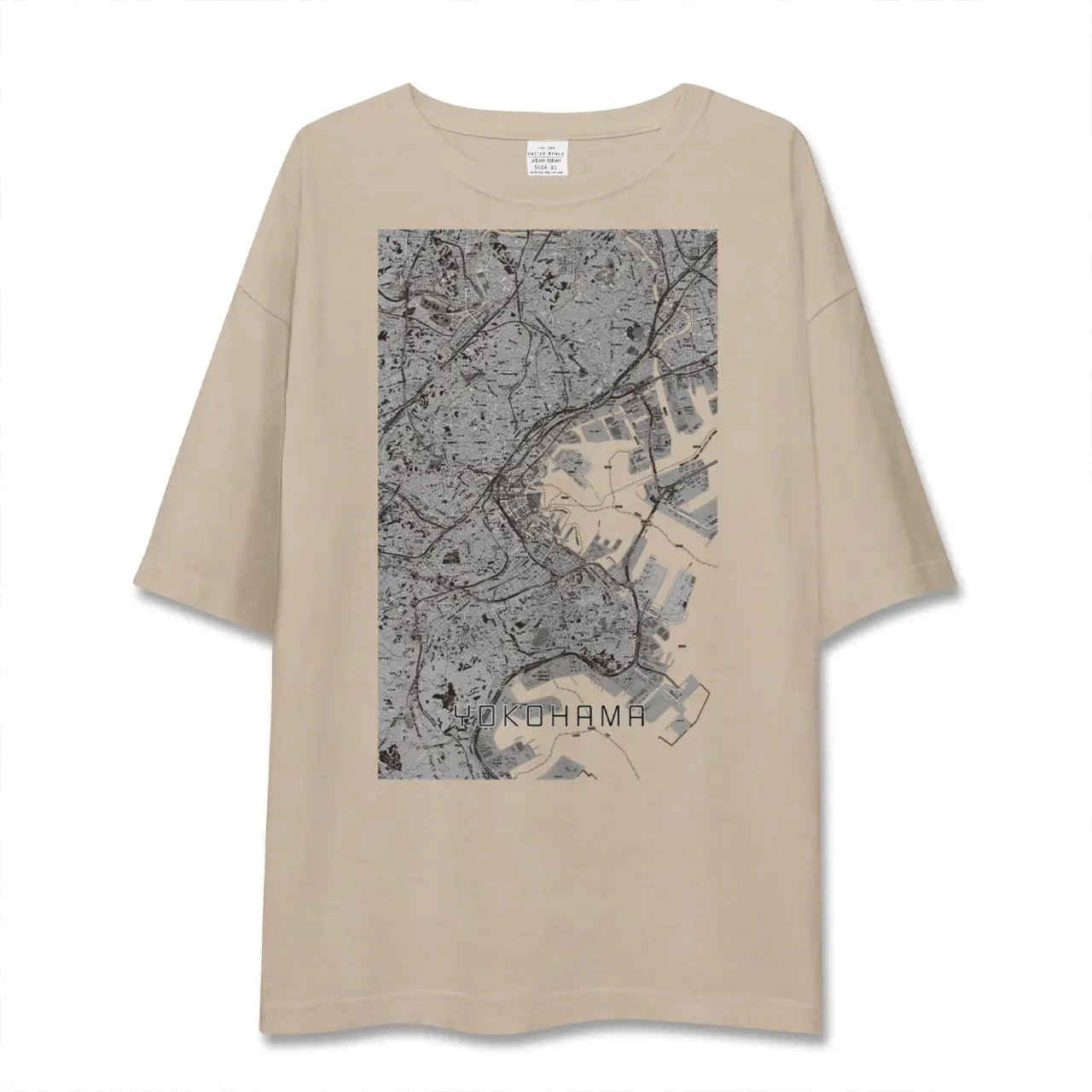 【横浜(神奈川県)】地図柄ビッグシルエットTシャツ