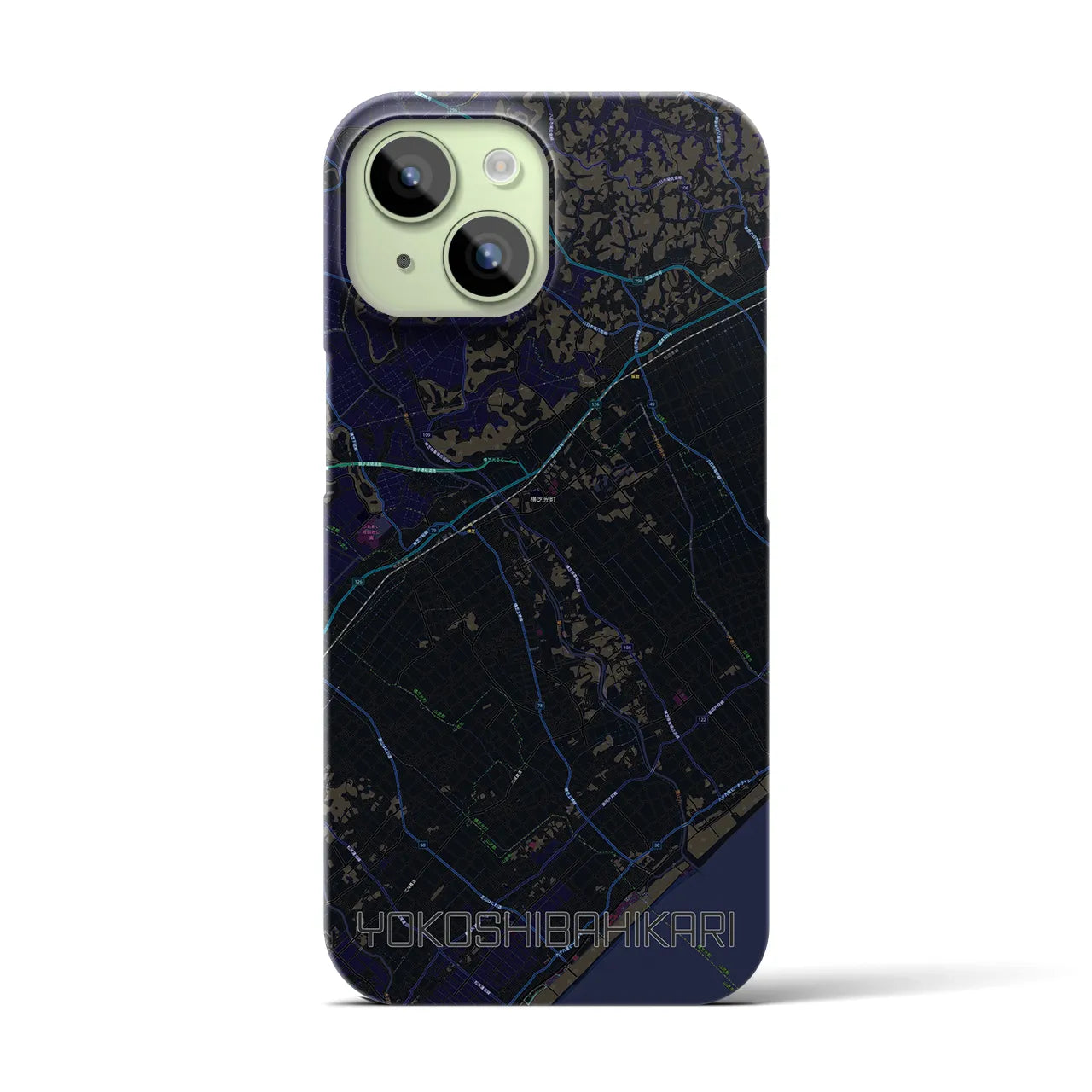 【横芝光(千葉県)】地図柄iPhoneケース(バックカバータイプ)