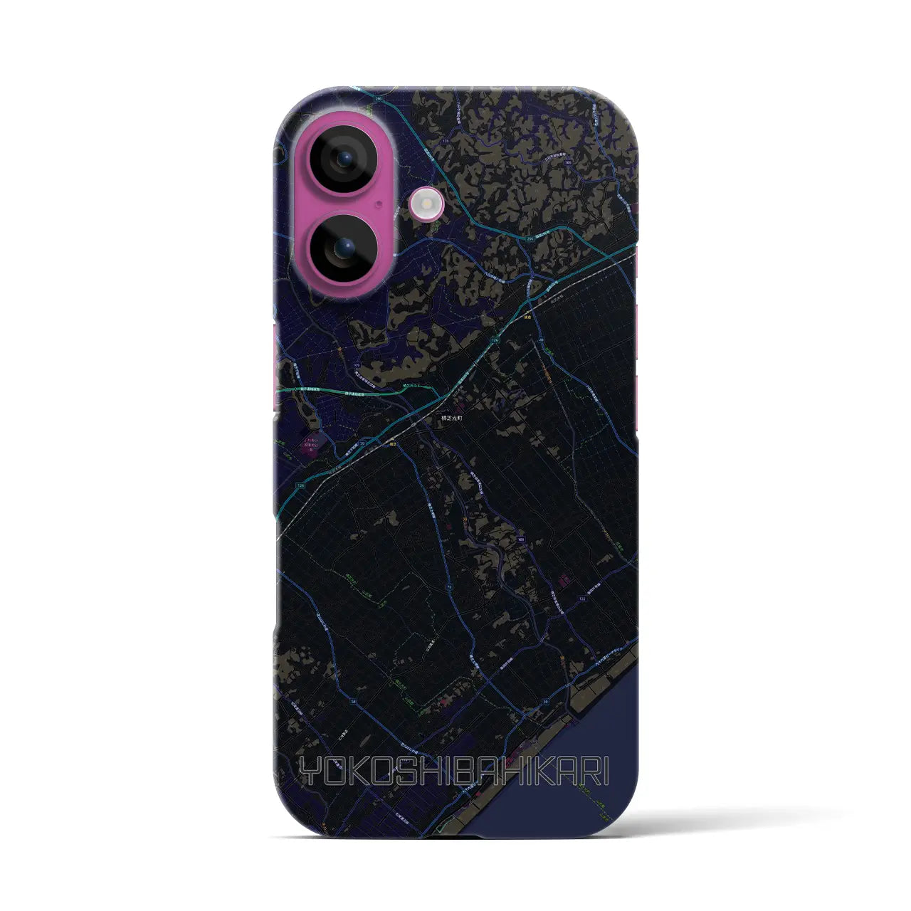 【横芝光(千葉県)】地図柄iPhoneケース(バックカバータイプ)