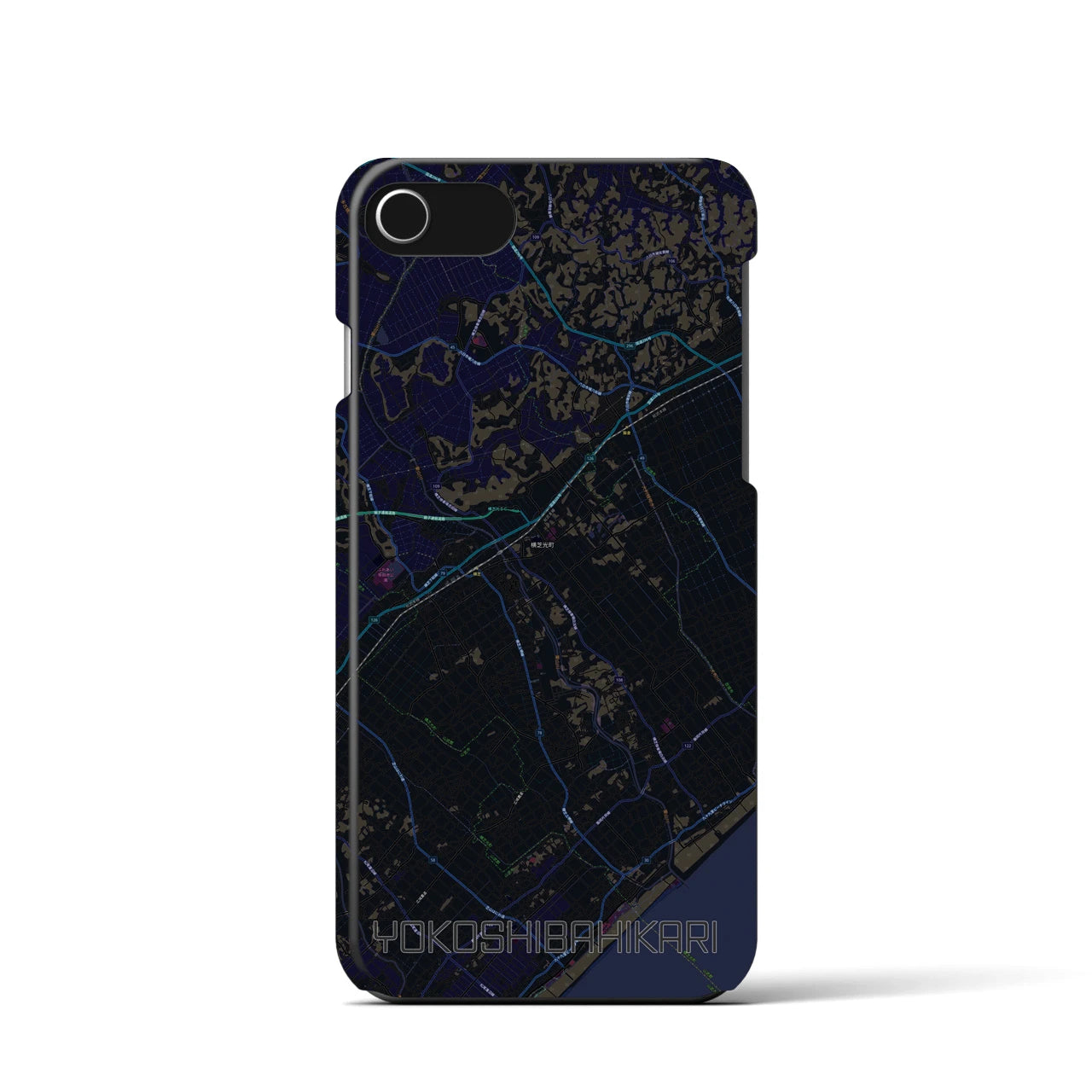 【横芝光(千葉県)】地図柄iPhoneケース(バックカバータイプ)