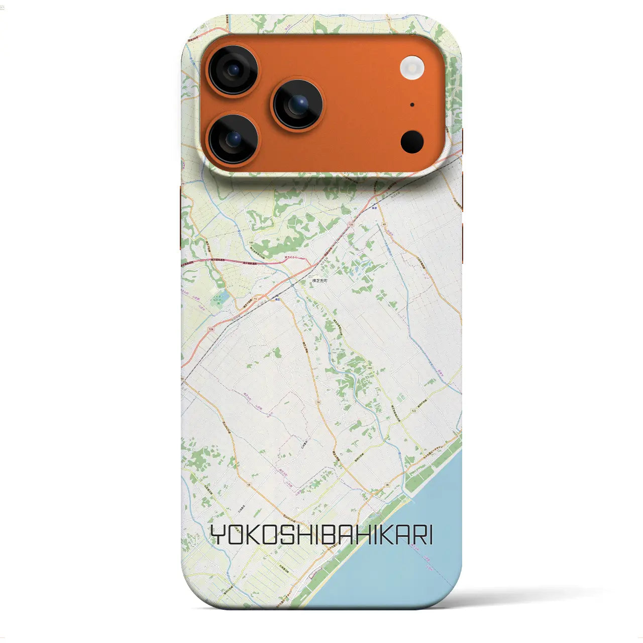 【横芝光(千葉県)】地図柄iPhoneケース(バックカバータイプ)ナチュラル・iPhone 17 Pro Max 用