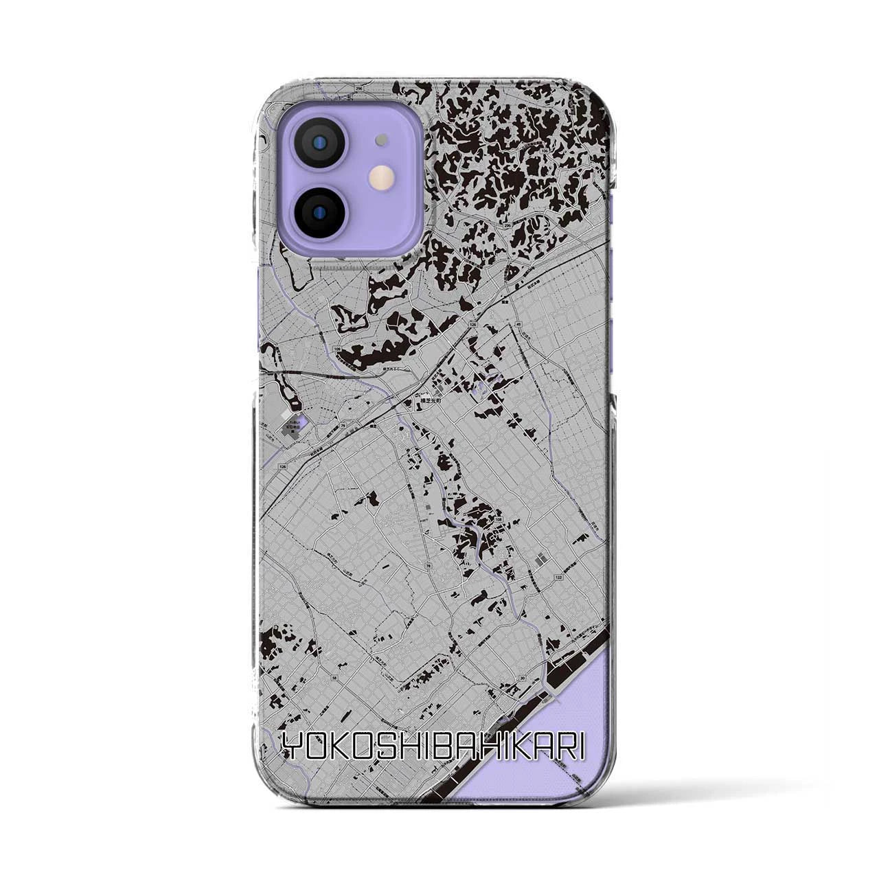 【横芝光(千葉県)】地図柄iPhoneケース(クリアタイプ)