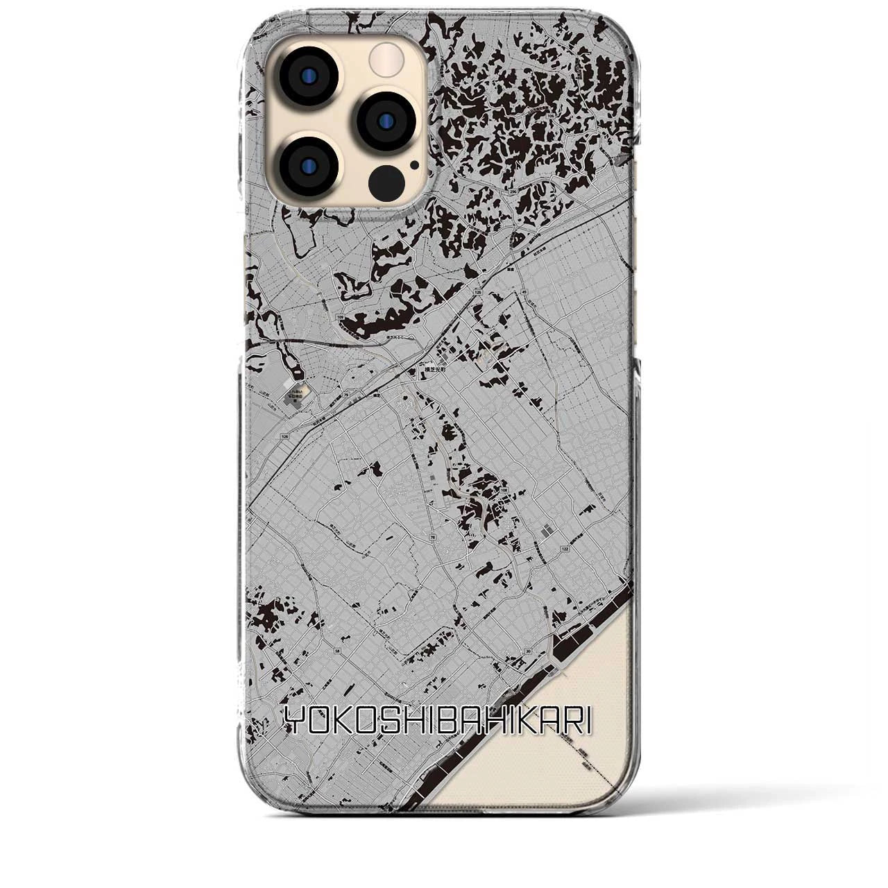 【横芝光(千葉県)】地図柄iPhoneケース(クリアタイプ)