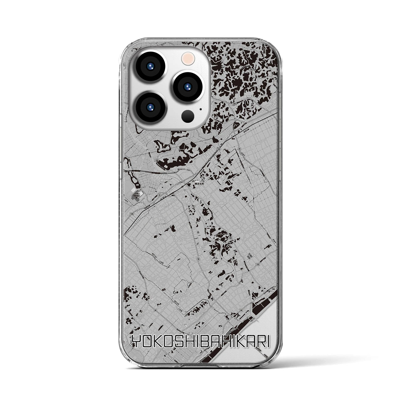 【横芝光(千葉県)】地図柄iPhoneケース(クリアタイプ)