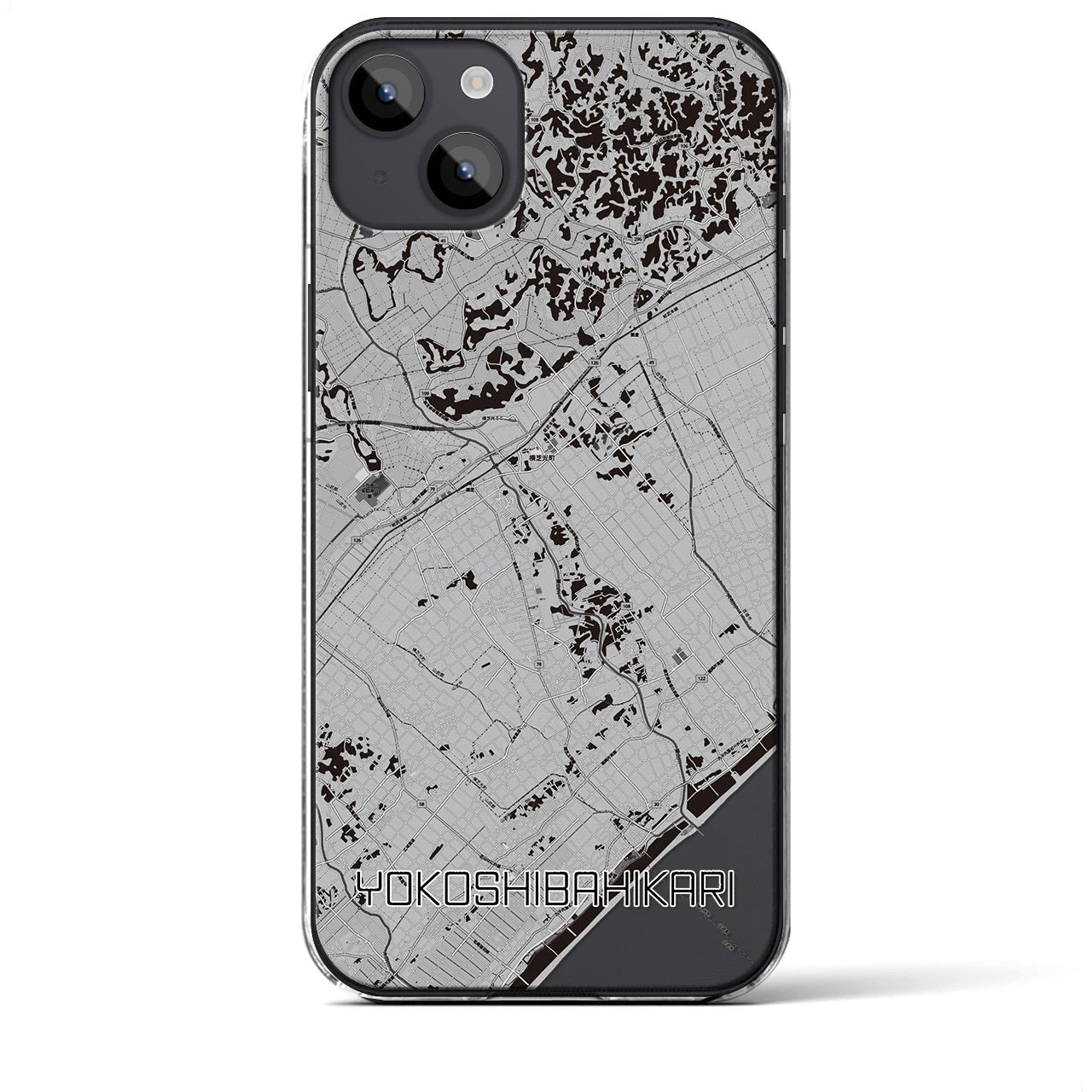 【横芝光(千葉県)】地図柄iPhoneケース(クリアタイプ)