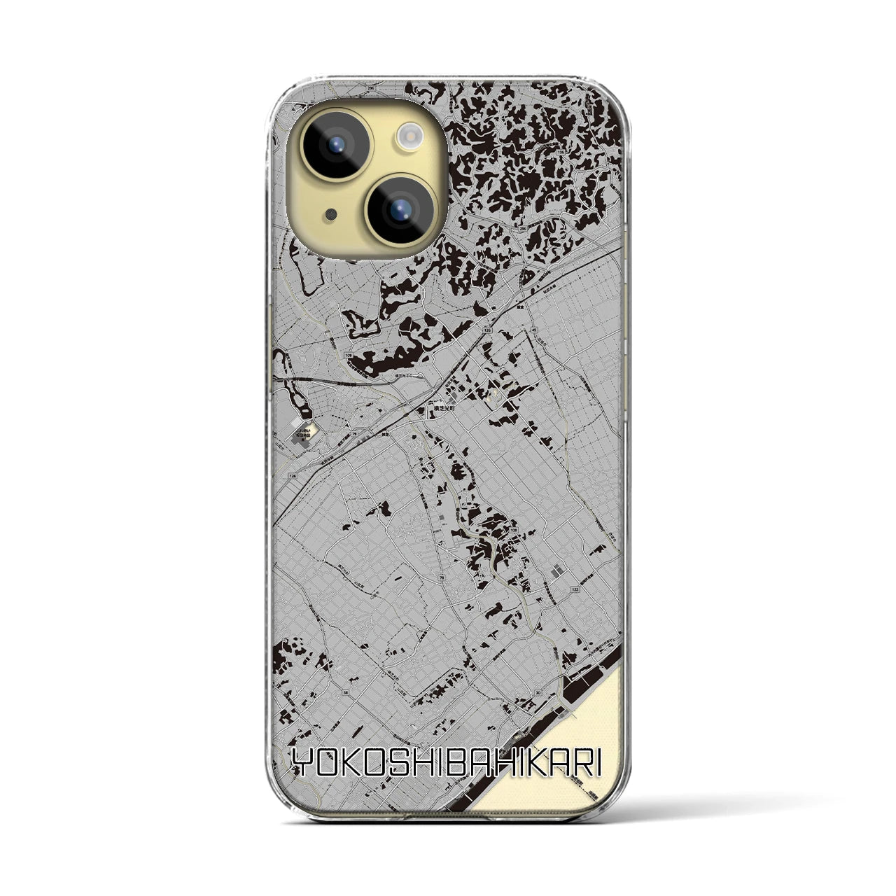 【横芝光(千葉県)】地図柄iPhoneケース(クリアタイプ)