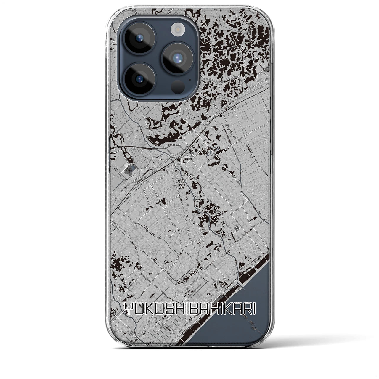 【横芝光(千葉県)】地図柄iPhoneケース(クリアタイプ)