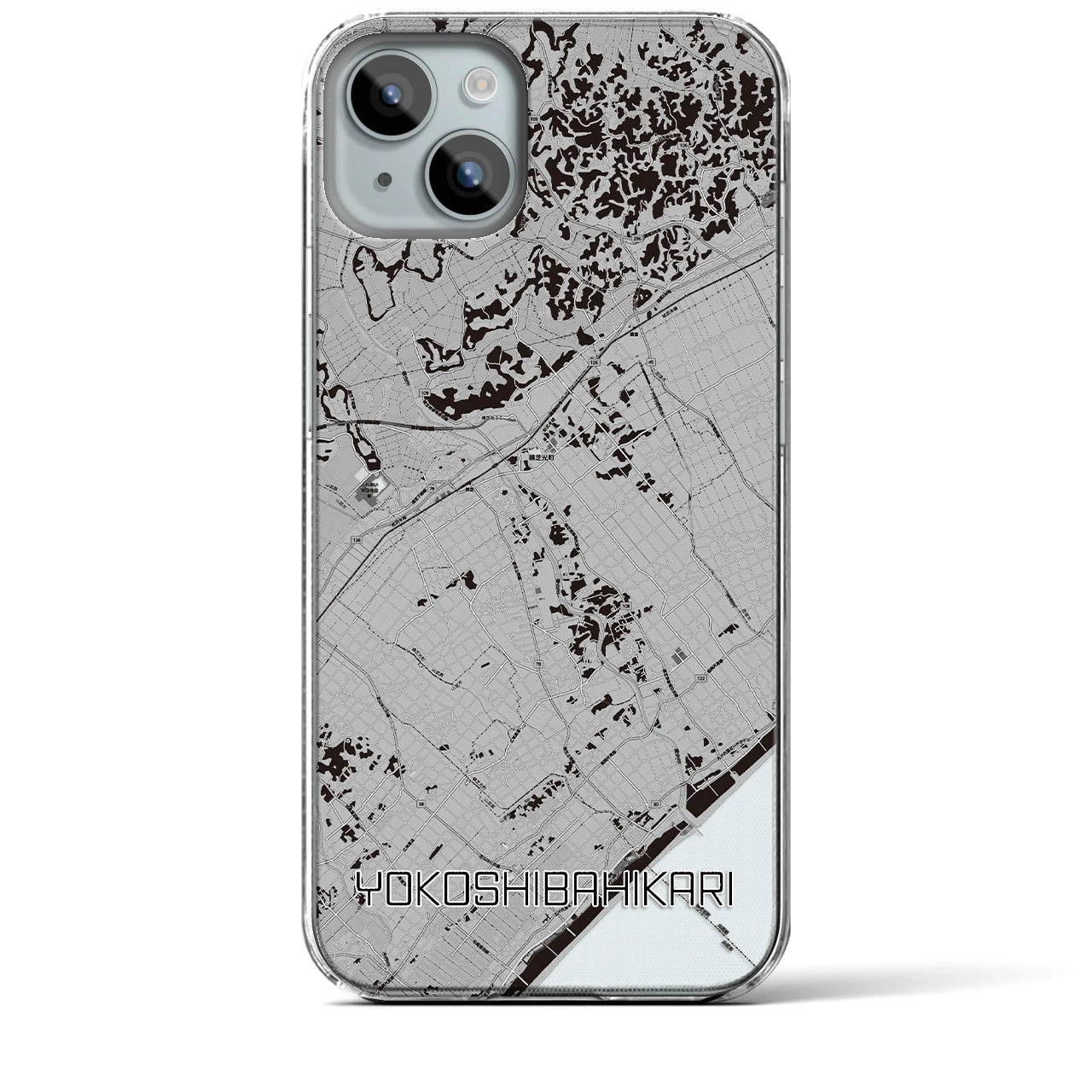 【横芝光(千葉県)】地図柄iPhoneケース(クリアタイプ)