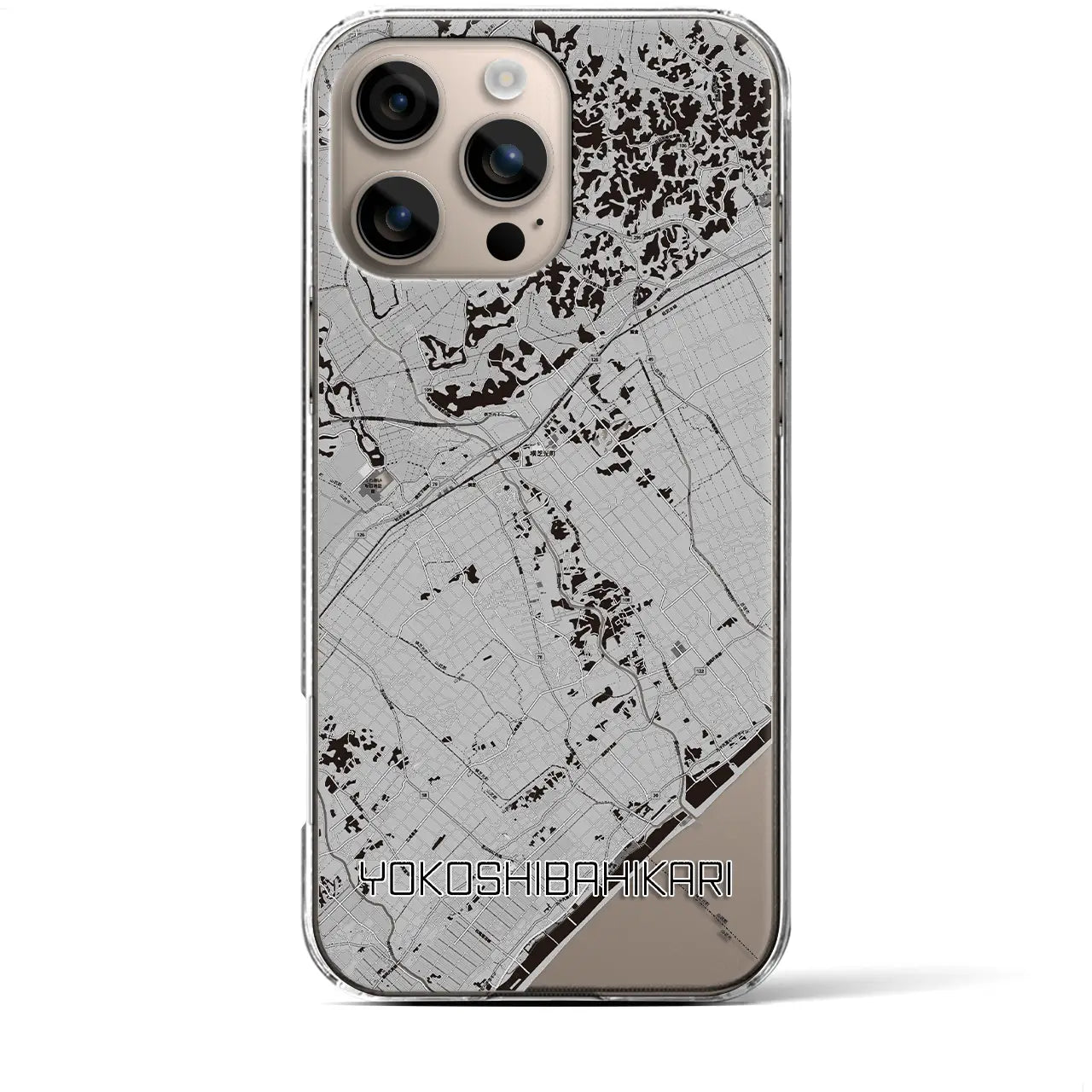 【横芝光(千葉県)】地図柄iPhoneケース(クリアタイプ)