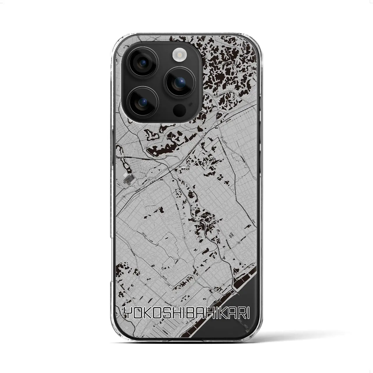 【横芝光(千葉県)】地図柄iPhoneケース(クリアタイプ)