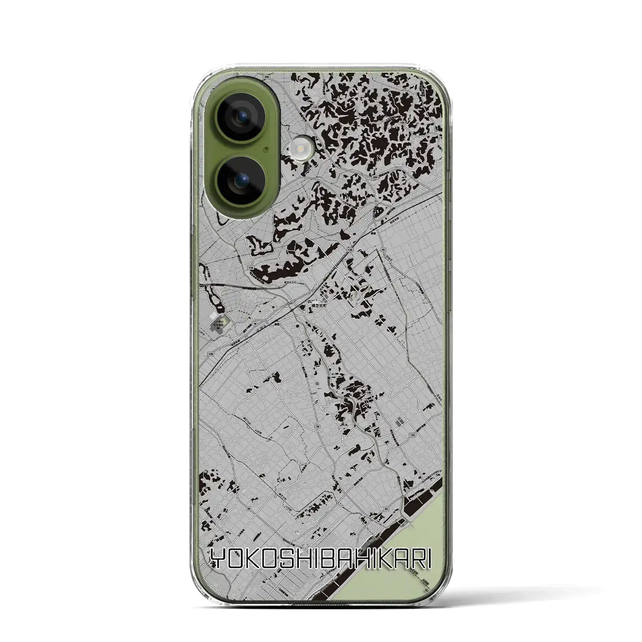 【横芝光(千葉県)】地図柄iPhoneケース(クリアタイプ)