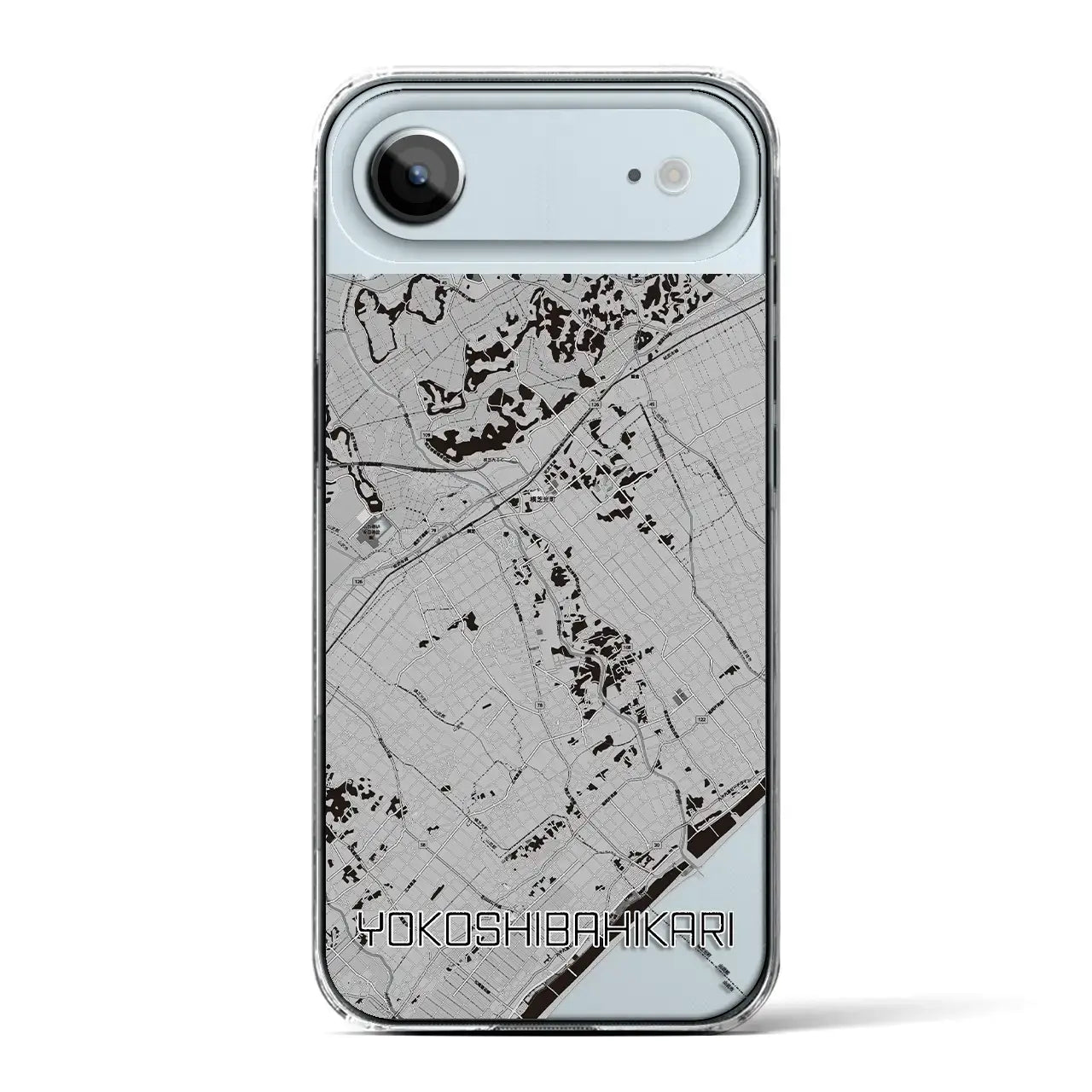 【横芝光(千葉県)】地図柄iPhoneケース(クリアタイプ)