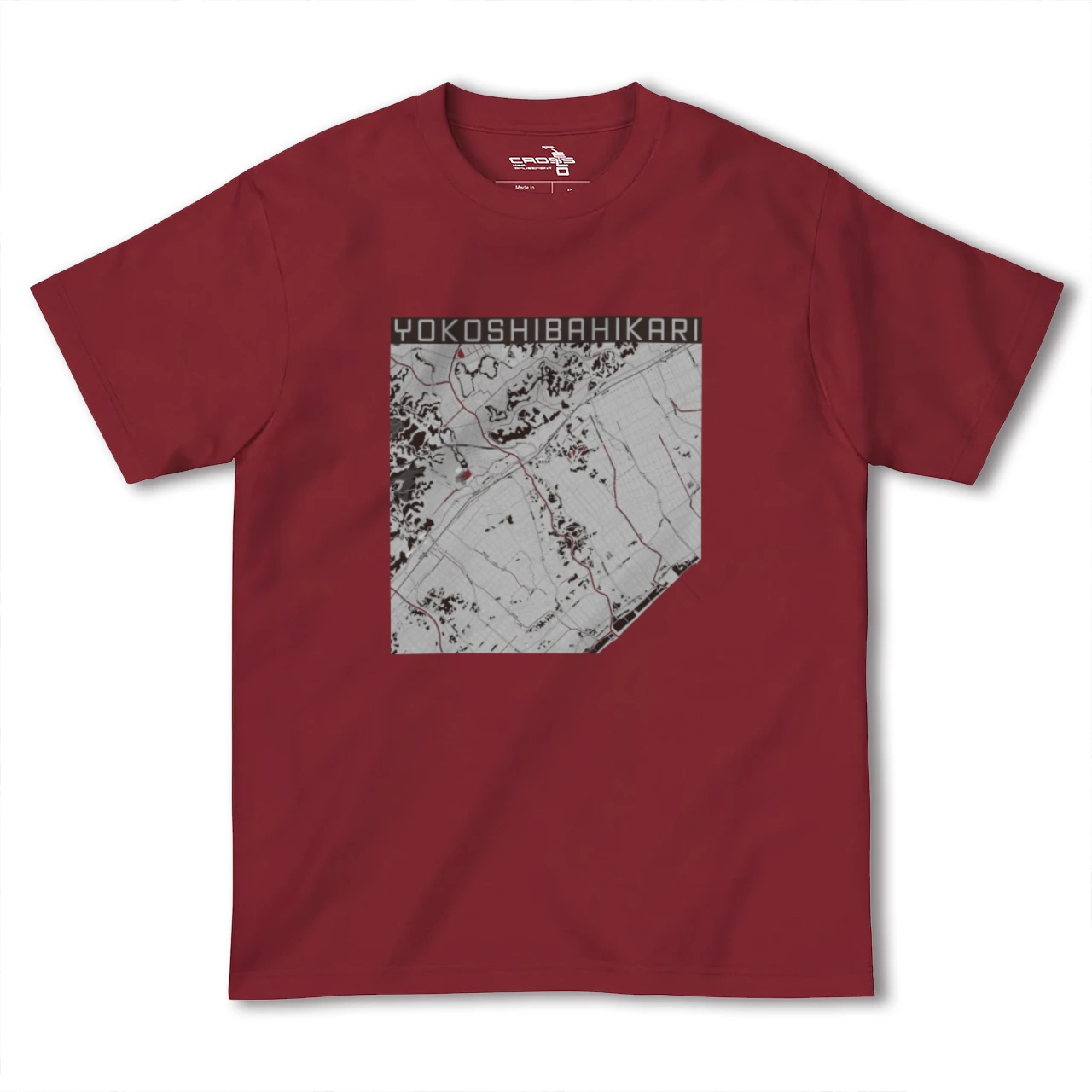 【横芝光(千葉県)】地図柄ヘビーウェイトTシャツ