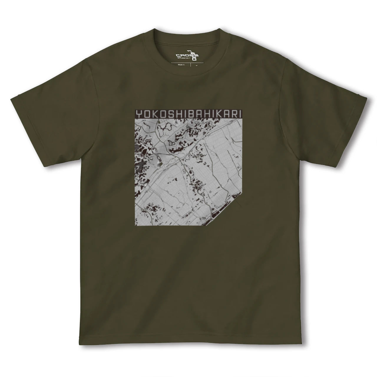 【横芝光(千葉県)】地図柄ヘビーウェイトTシャツ