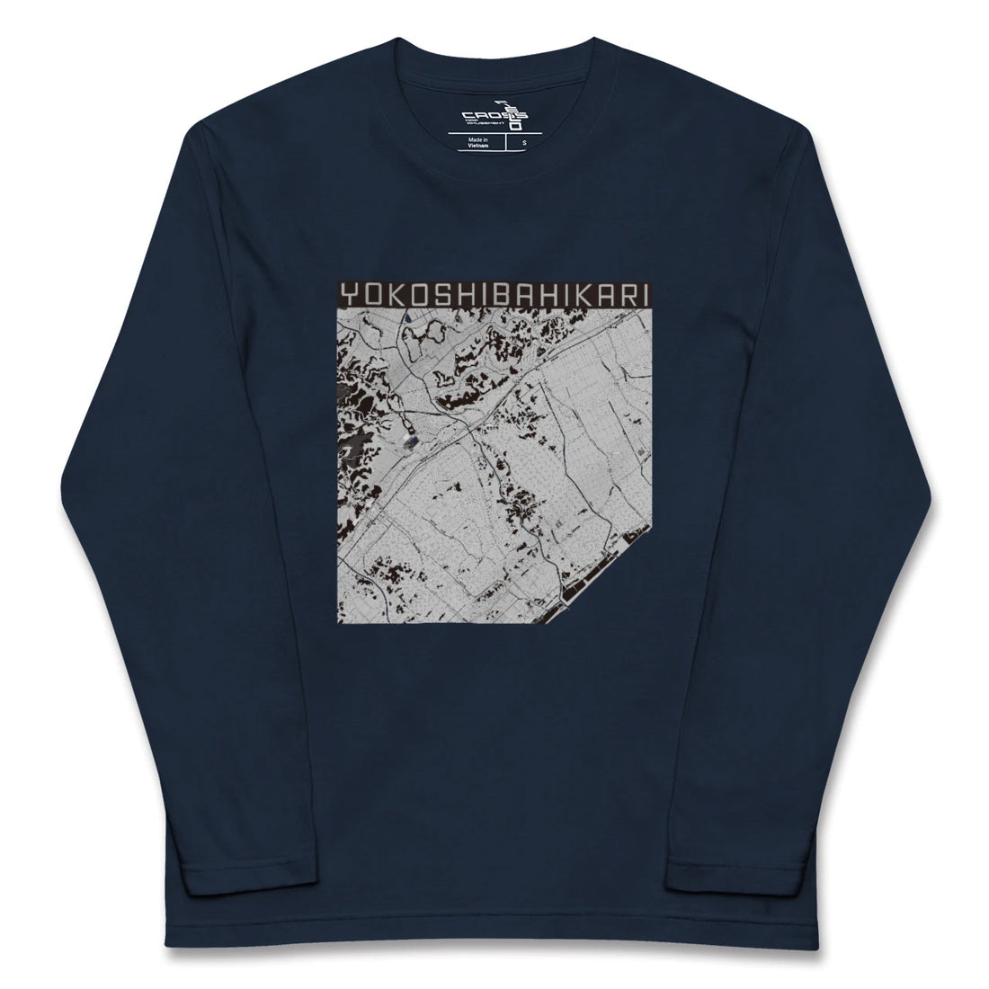 【横芝光(千葉県)】地図柄ロングスリーブTシャツ