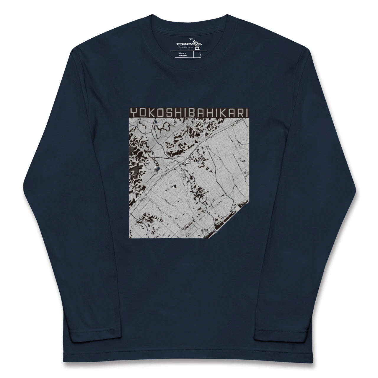 【横芝光(千葉県)】地図柄ロングスリーブTシャツ