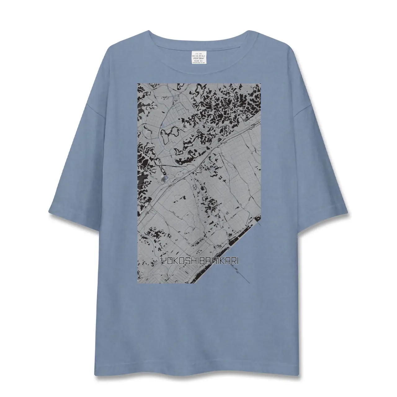 【横芝光(千葉県)】地図柄ビッグシルエットTシャツ