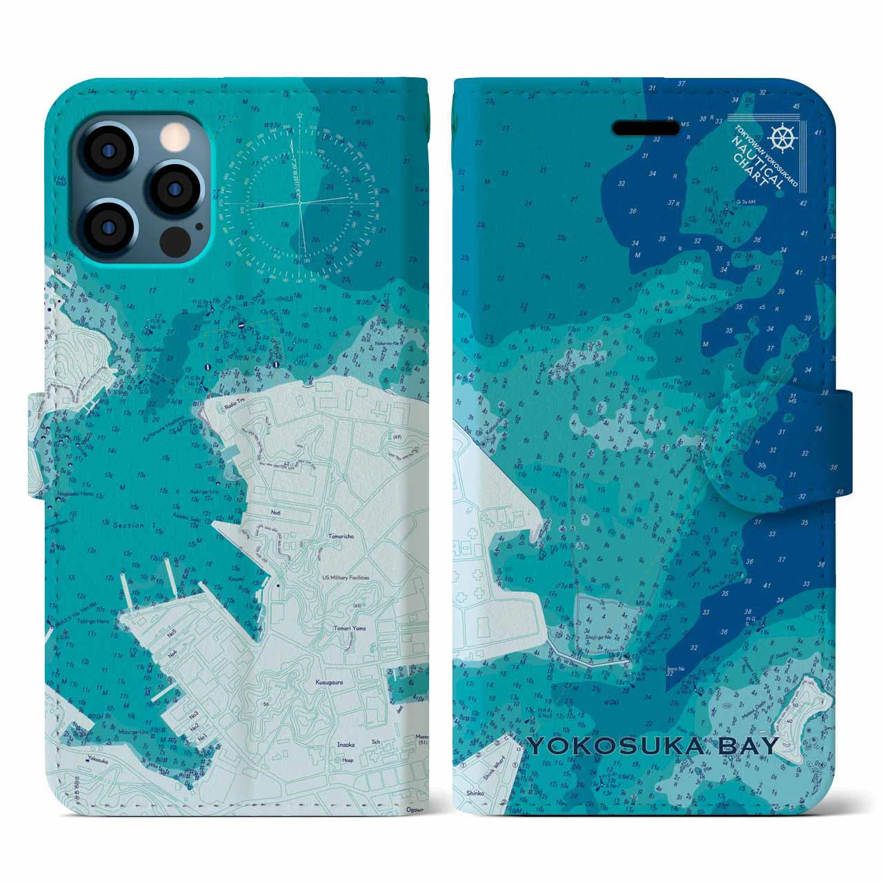 【横須賀港(神奈川県)】海図iPhoneケース(手帳タイプ)