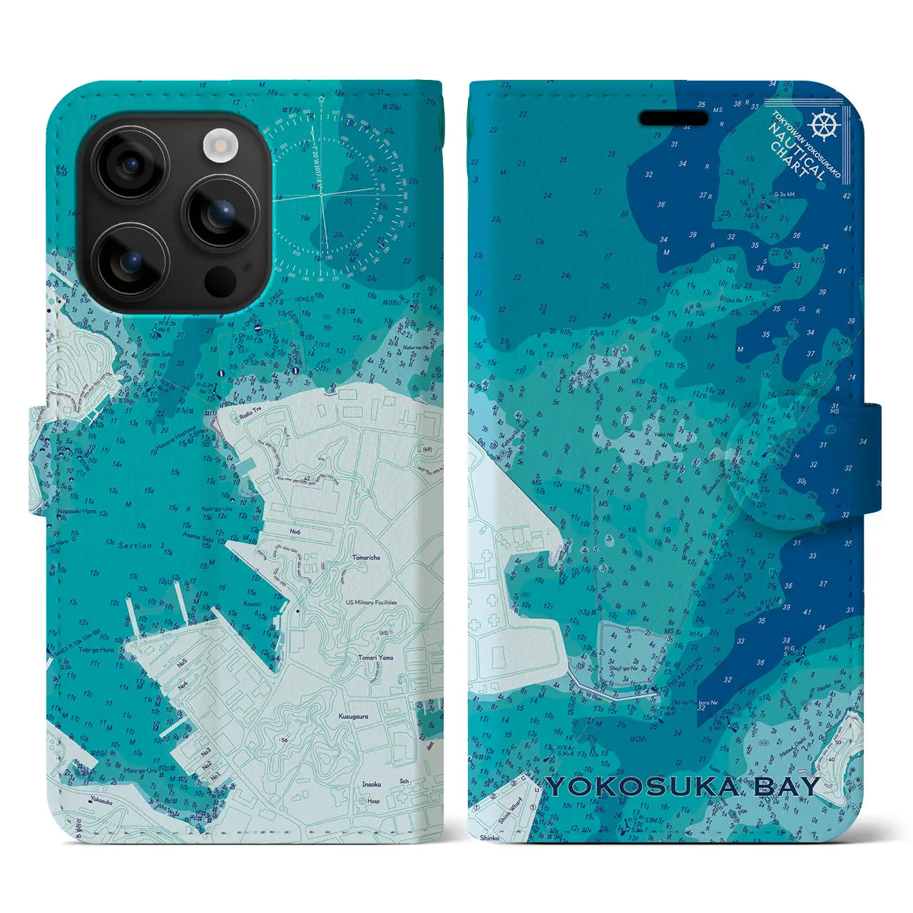 【横須賀港(神奈川県)】海図iPhoneケース(手帳タイプ)