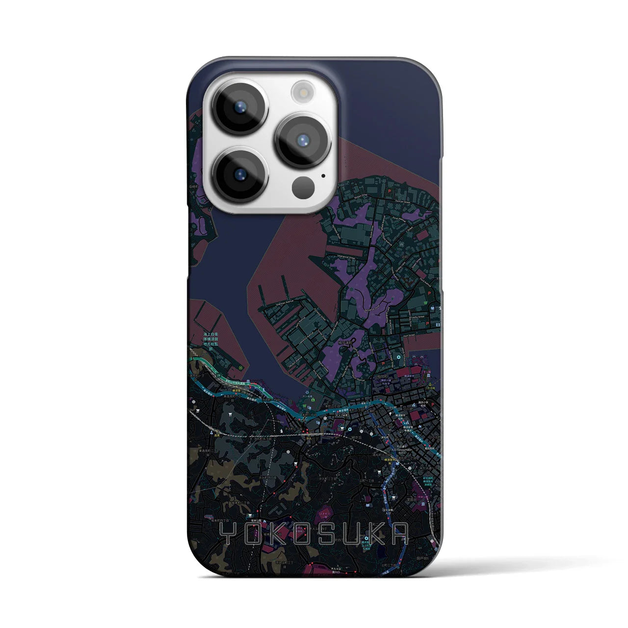 【横須賀(神奈川県)】地図柄iPhoneケース(バックカバータイプ)