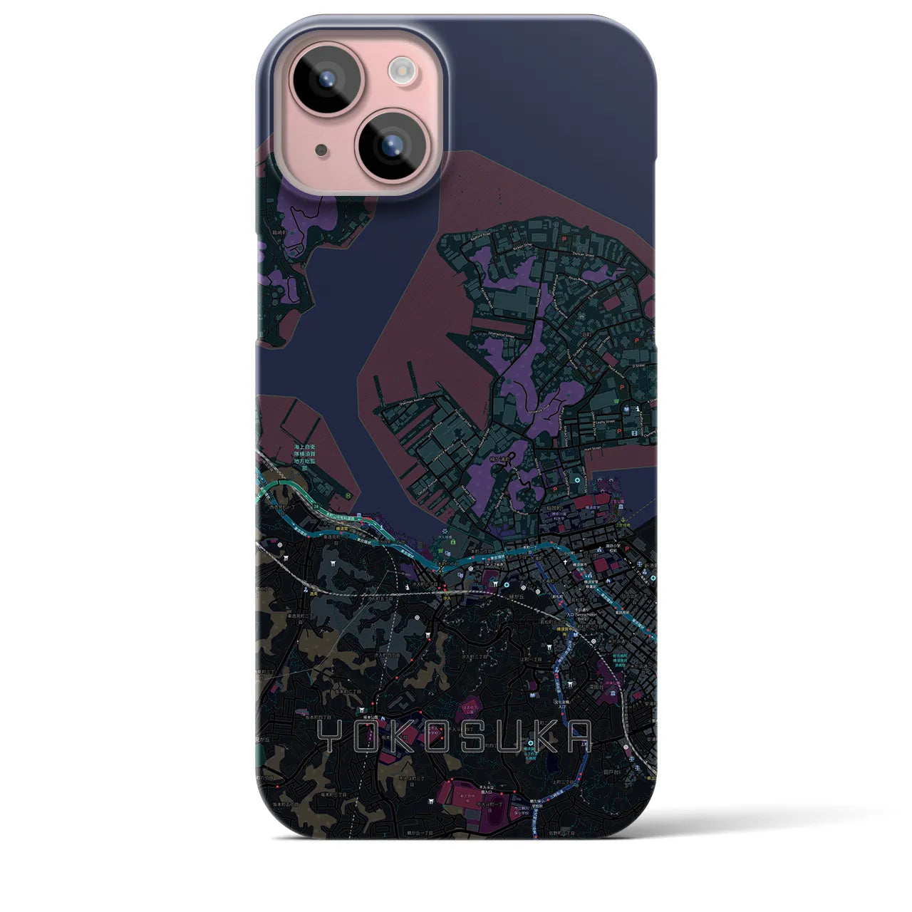 【横須賀(神奈川県)】地図柄iPhoneケース(バックカバータイプ)