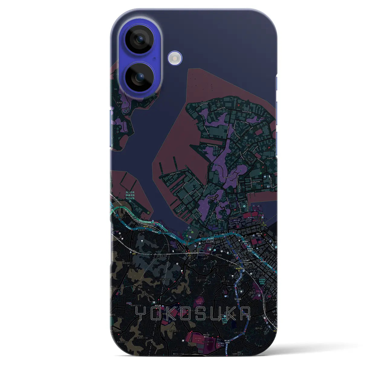 【横須賀(神奈川県)】地図柄iPhoneケース(バックカバータイプ)