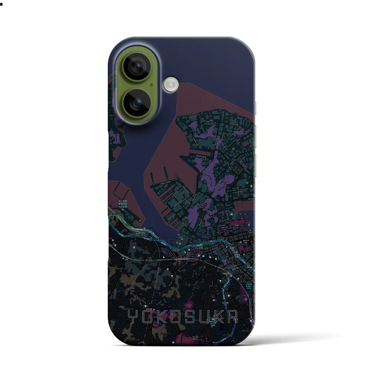 【横須賀(神奈川県)】地図柄iPhoneケース(バックカバータイプ)