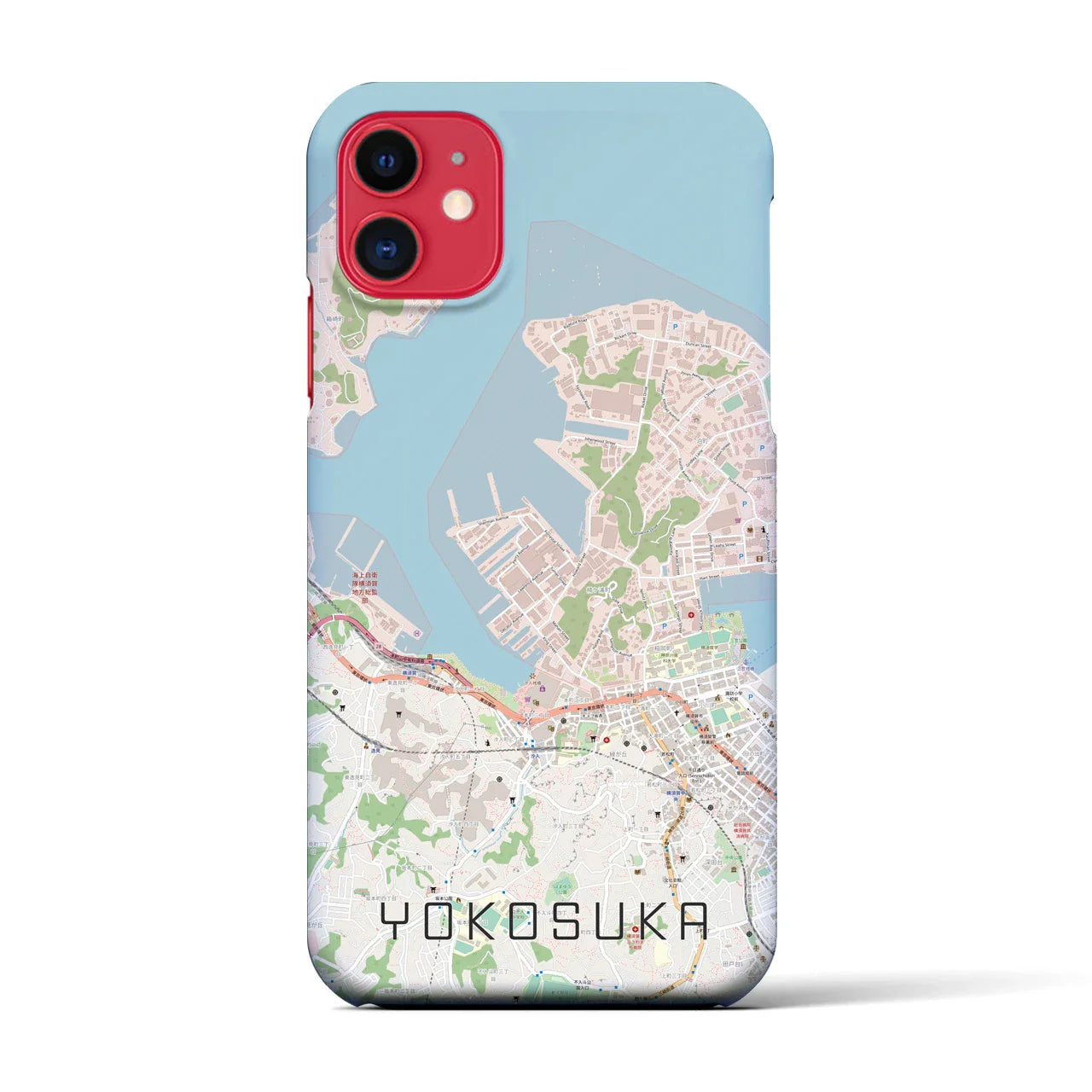 【横須賀(神奈川県)】地図柄iPhoneケース(バックカバータイプ)