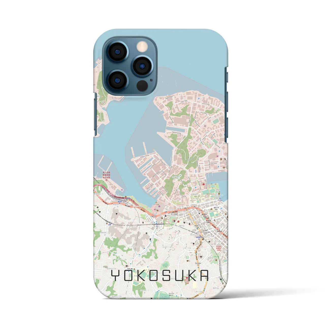 【横須賀(神奈川県)】地図柄iPhoneケース(バックカバータイプ)