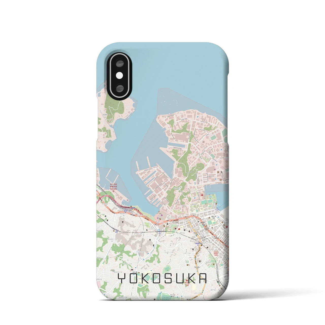 【横須賀(神奈川県)】地図柄iPhoneケース(バックカバータイプ)