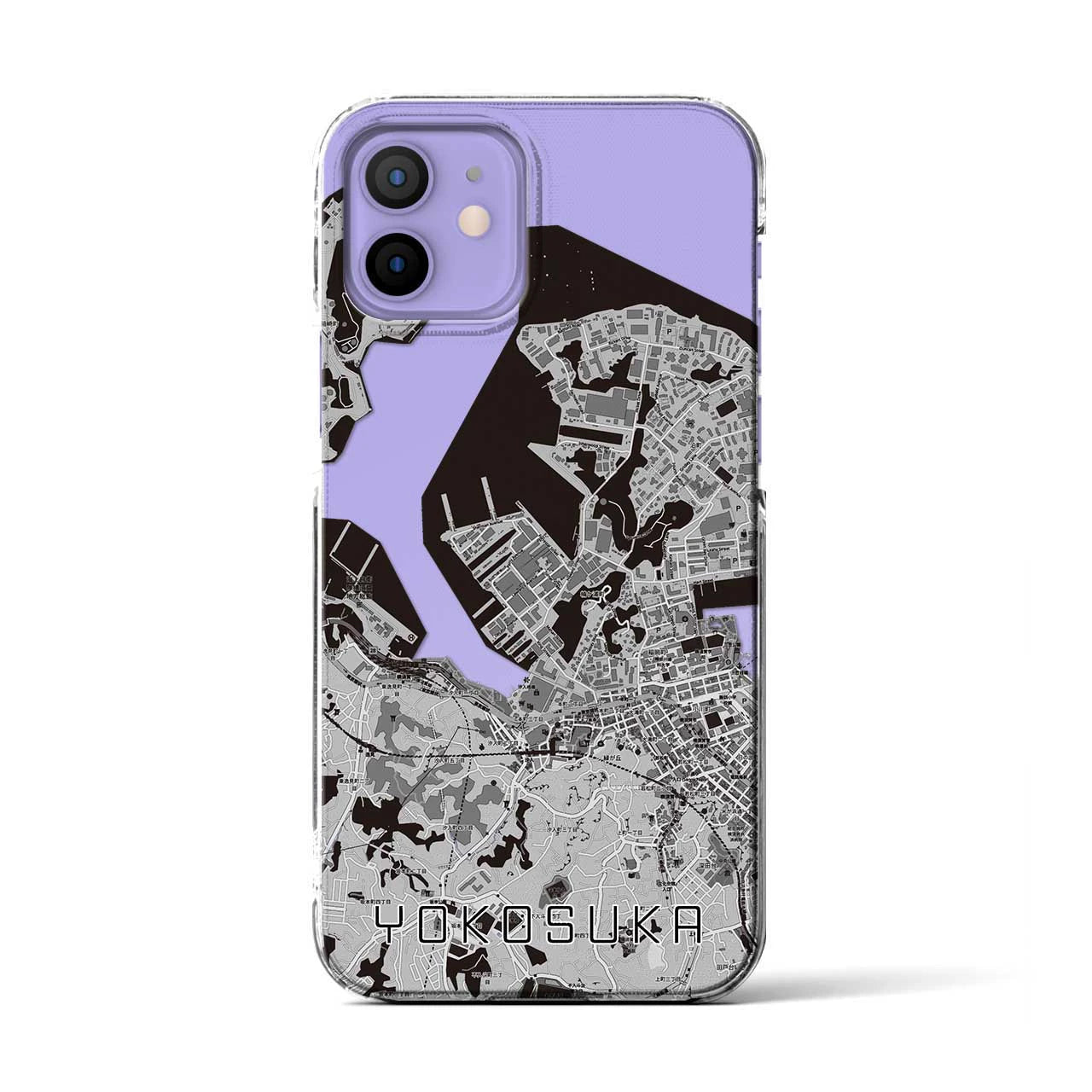 【横須賀(神奈川県)】地図柄iPhoneケース(クリアタイプ)