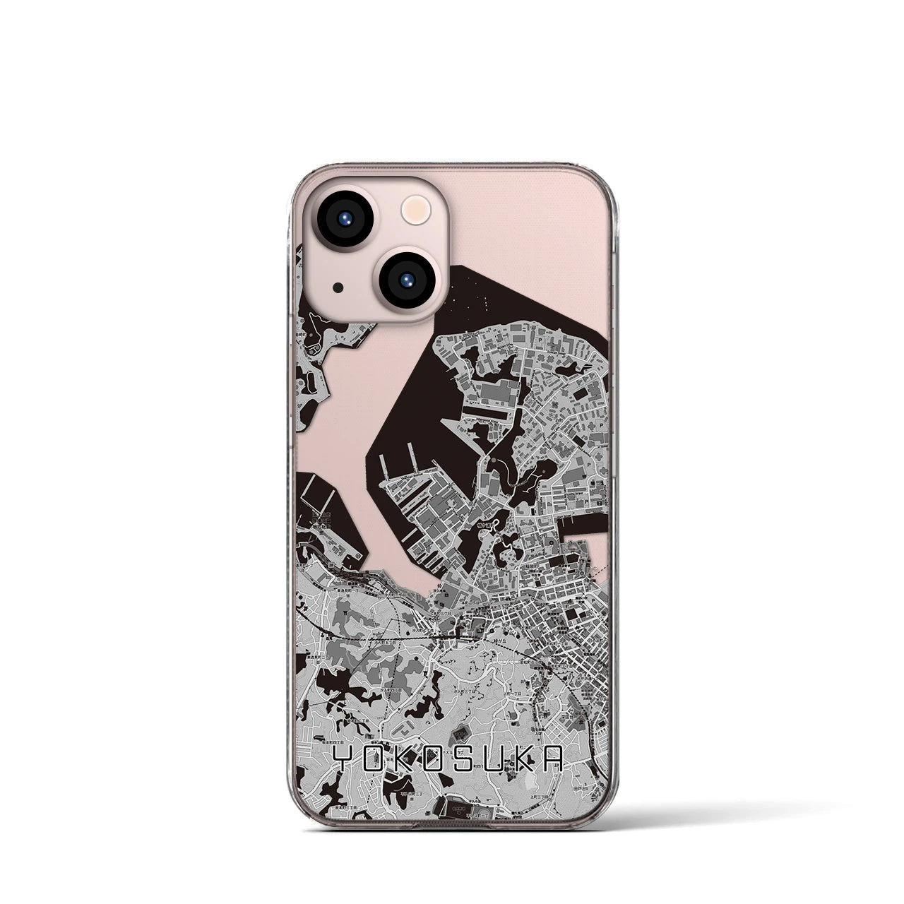 【横須賀(神奈川県)】地図柄iPhoneケース(クリアタイプ)