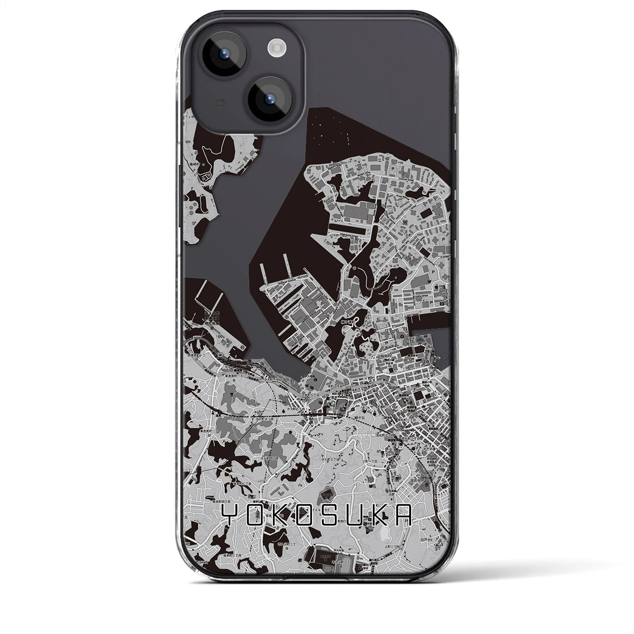 【横須賀(神奈川県)】地図柄iPhoneケース(クリアタイプ)