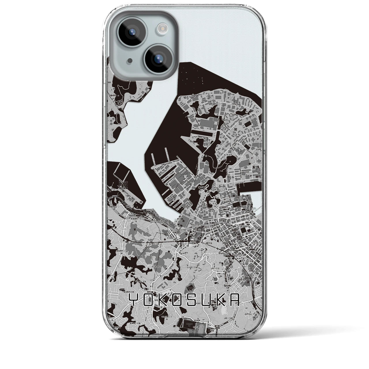【横須賀(神奈川県)】地図柄iPhoneケース(クリアタイプ)