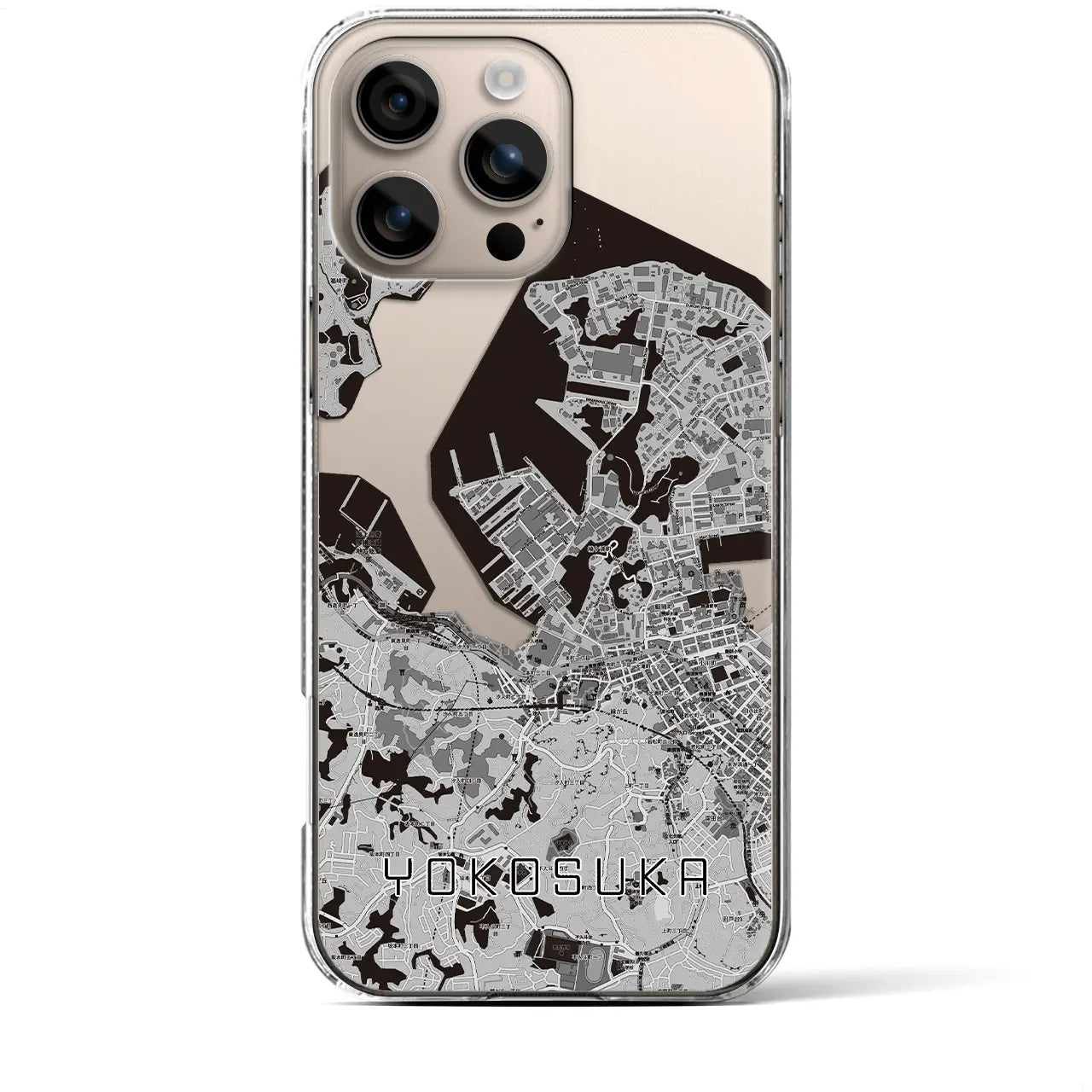 【横須賀(神奈川県)】地図柄iPhoneケース(クリアタイプ)