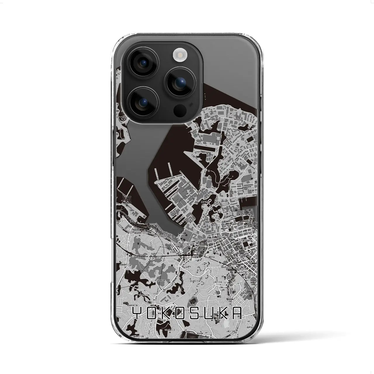 【横須賀(神奈川県)】地図柄iPhoneケース(クリアタイプ)