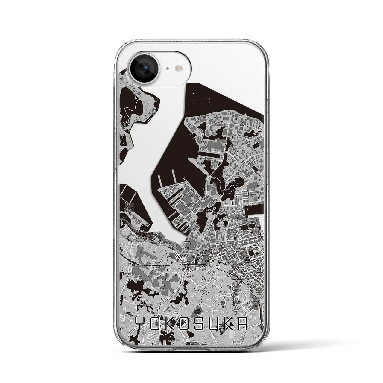 【横須賀(神奈川県)】地図柄iPhoneケース(クリアタイプ)