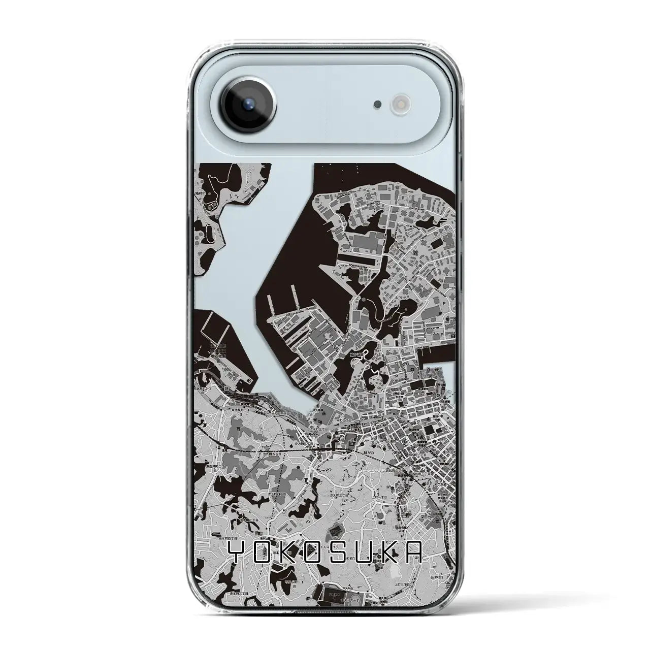 【横須賀(神奈川県)】地図柄iPhoneケース(クリアタイプ)
