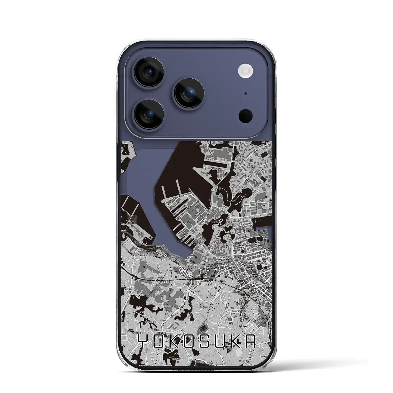 【横須賀(神奈川県)】地図柄iPhoneケース(クリアタイプ)