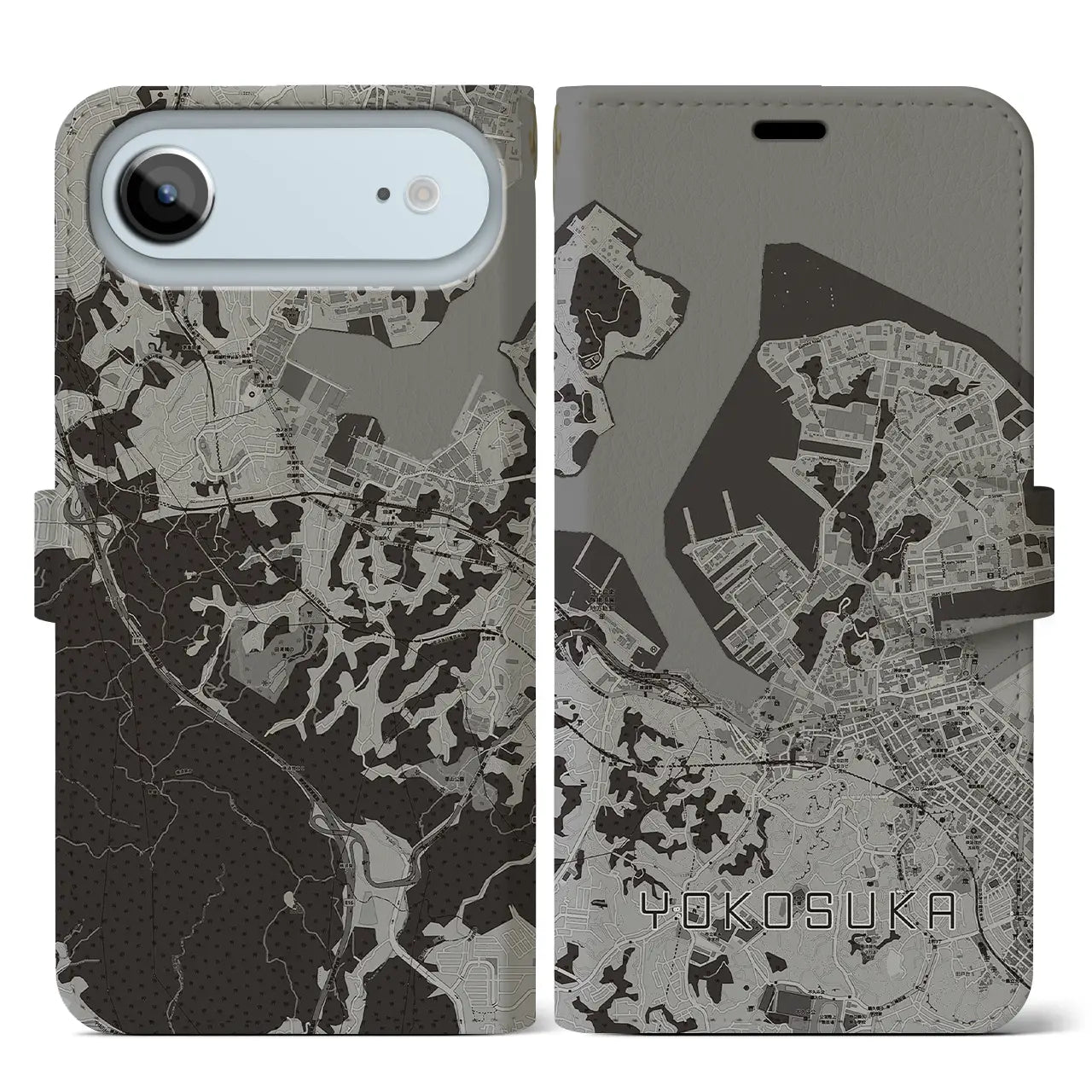 【横須賀(神奈川県)】地図柄iPhoneケース(手帳タイプ)