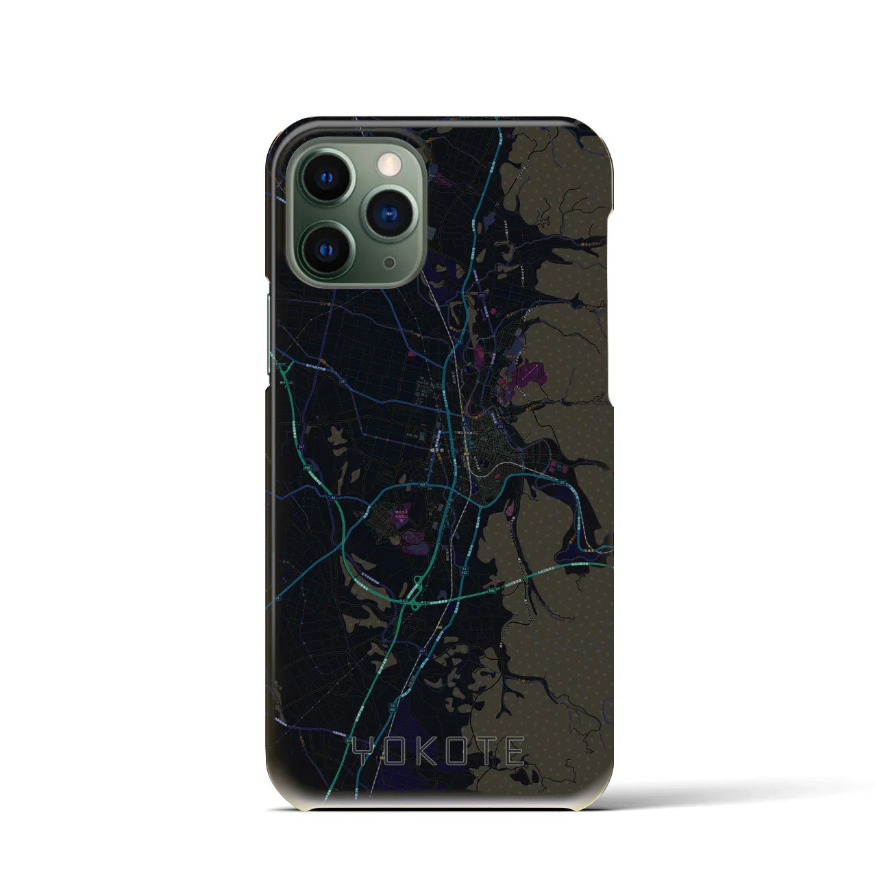 【横手(秋田県)】地図柄iPhoneケース(バックカバータイプ)