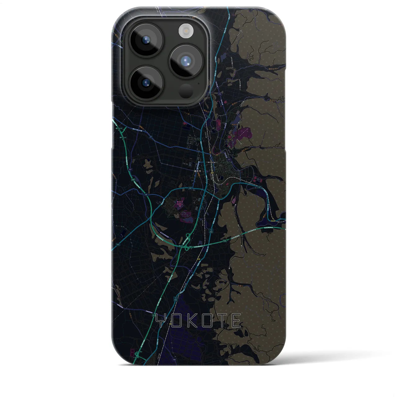 【横手(秋田県)】地図柄iPhoneケース(バックカバータイプ)