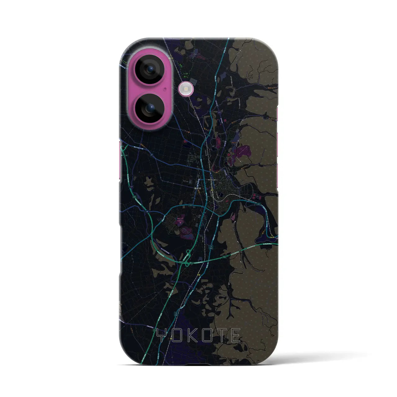 【横手(秋田県)】地図柄iPhoneケース(バックカバータイプ)