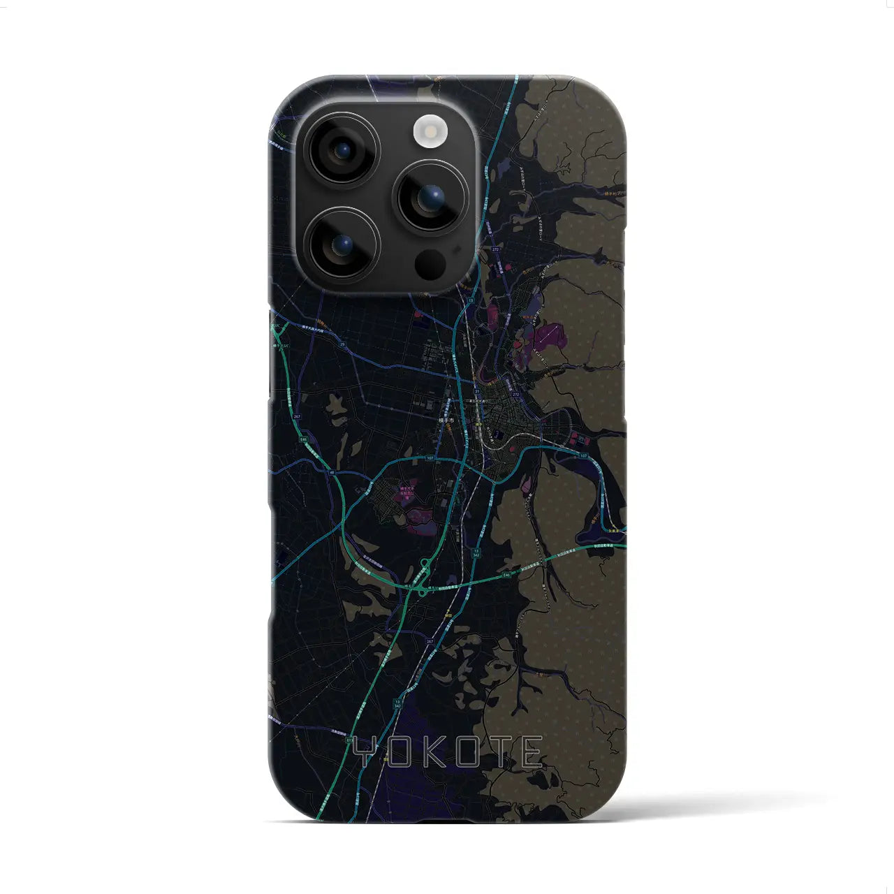 【横手(秋田県)】地図柄iPhoneケース(バックカバータイプ)