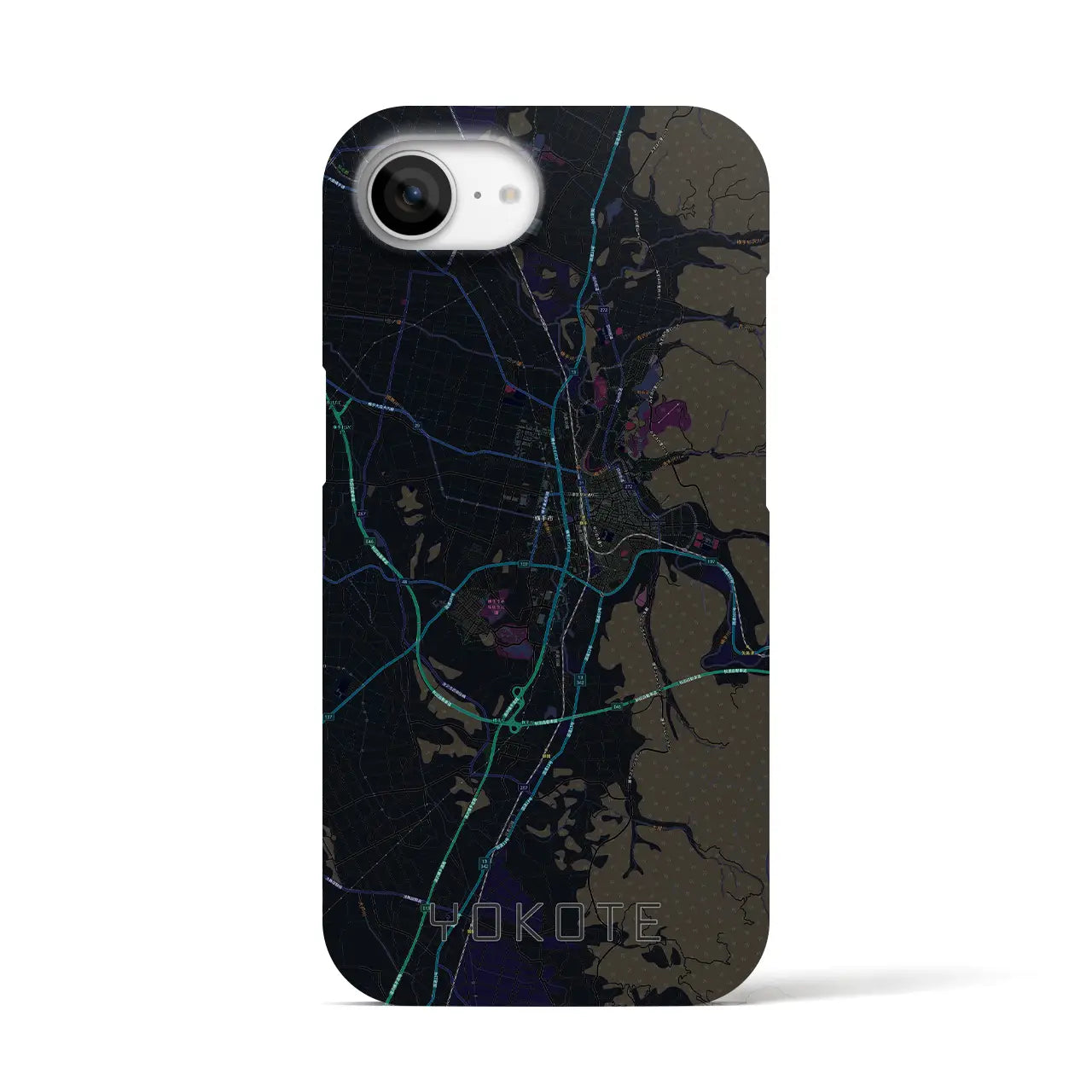 【横手(秋田県)】地図柄iPhoneケース(バックカバータイプ)