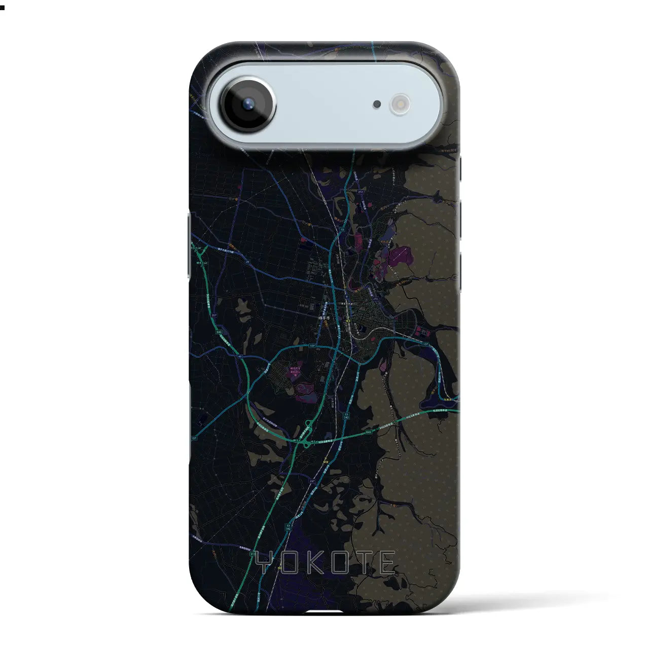 【横手(秋田県)】地図柄iPhoneケース(バックカバータイプ)