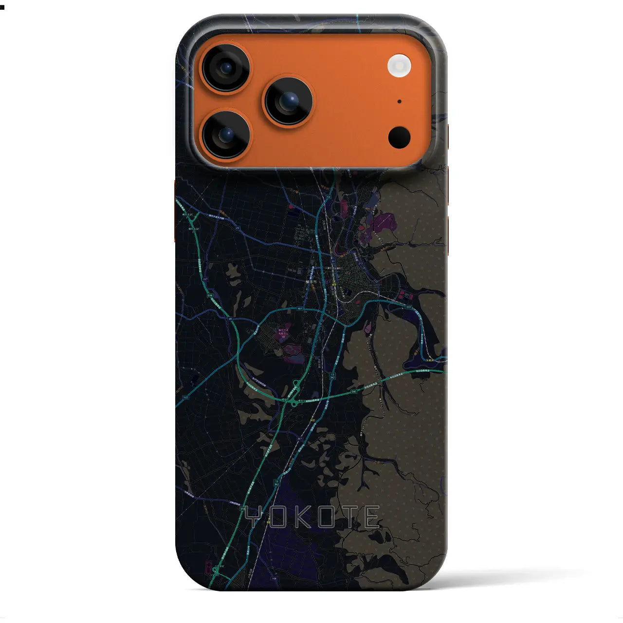 【横手(秋田県)】地図柄iPhoneケース(バックカバータイプ)