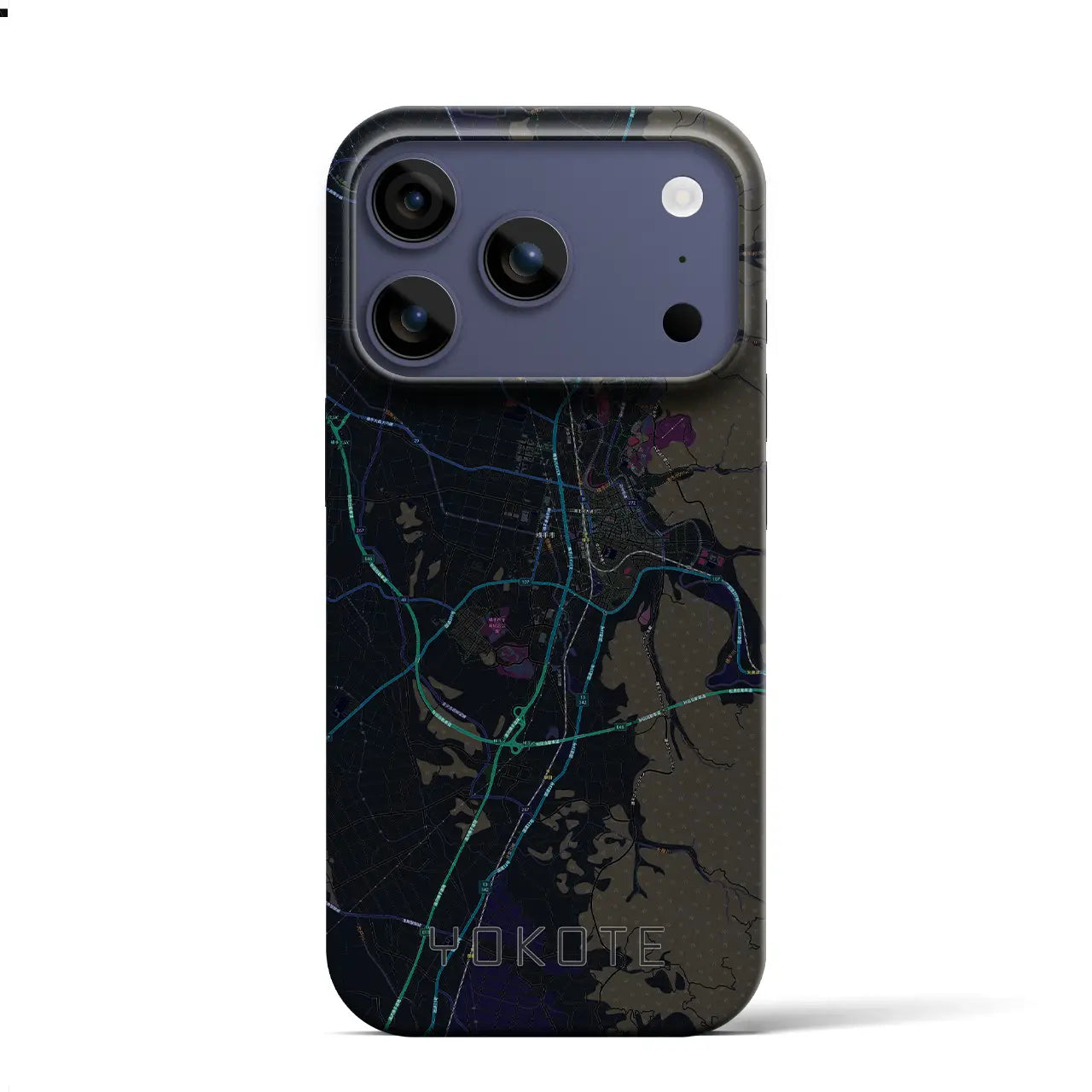 【横手(秋田県)】地図柄iPhoneケース(バックカバータイプ)