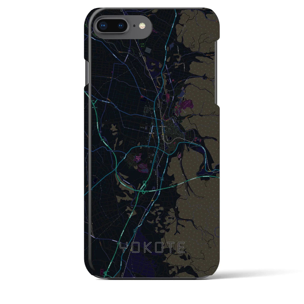 【横手(秋田県)】地図柄iPhoneケース(バックカバータイプ)